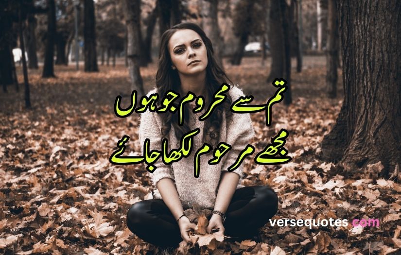 Sad poetry in Urdu text