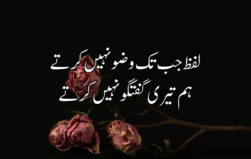 Urdu poetry in 2 lines